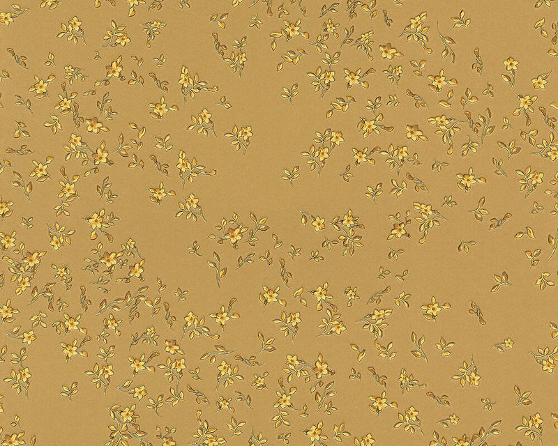 media image for Floral Petite Textured Wallpaper in Gold from the Versace IV Collection 245