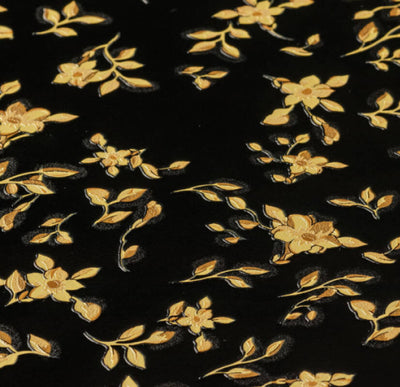 product image for Floral Petite Textured Wallpaper in Black/Gold from the Versace IV Collection 90