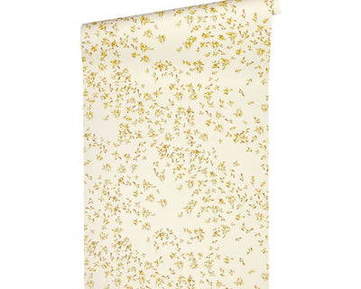 product image for Floral Petite Textured Wallpaper in Beige/Yellow from the Versace IV Collection 91