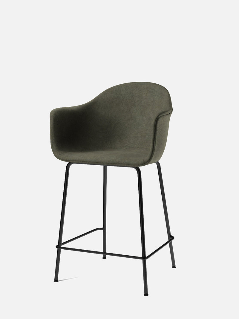 media image for harbour upholstered counter height arm chair w steel black legs in various colors design by menu 10 257