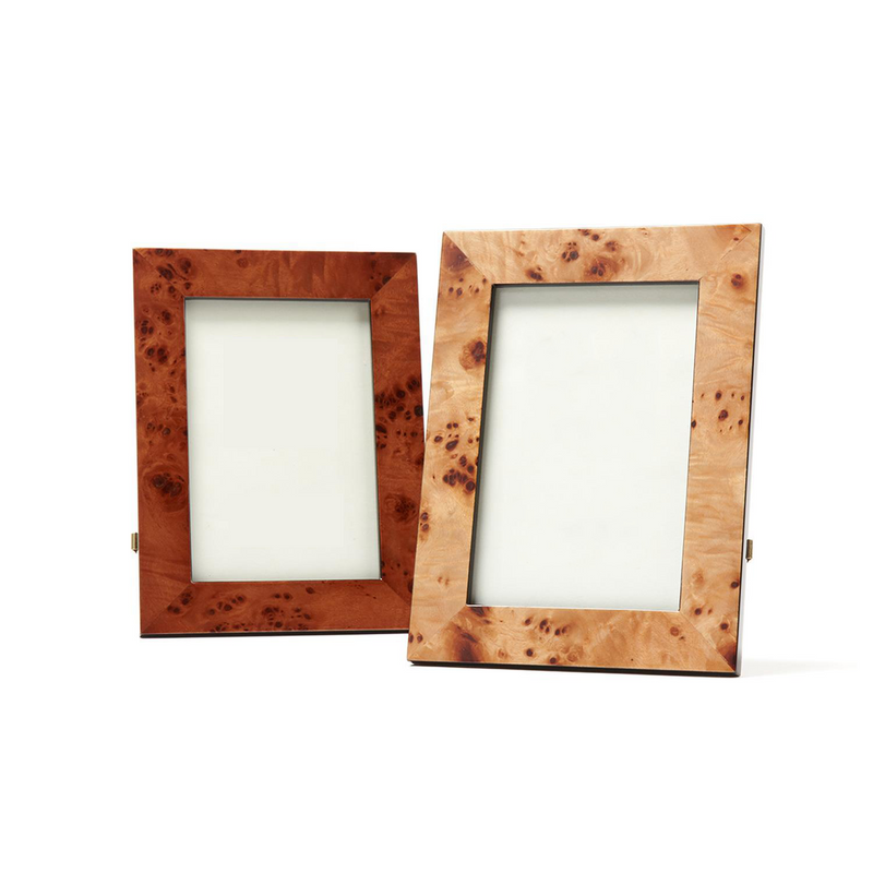media image for Burled Wood 4" x 6" Photo Frame in Gift Box in Various Colors 29