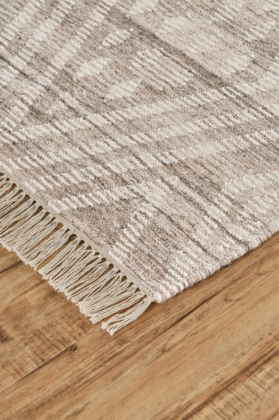 product image for Bray Flatweave Taupe and Ivory Rug by BD Fine Corner Image 1 86