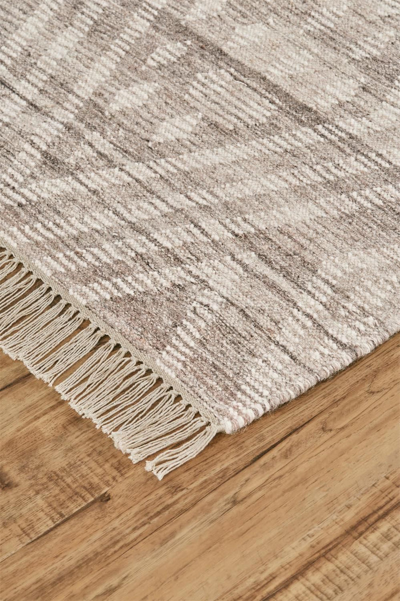 media image for Bray Flatweave Taupe and Ivory Rug by BD Fine Corner Image 1 212