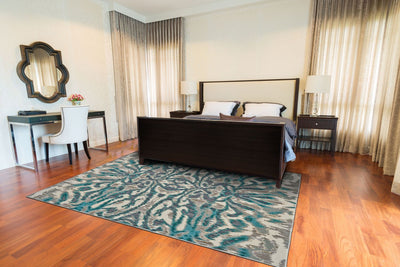 product image for Arsene Teal and Taupe Rug by BD Fine Roomscene Image 1 88