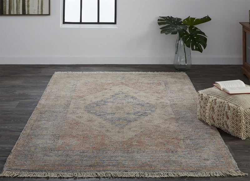media image for Ramey Hand Woven Blue and Orange Rug by BD Fine Roomscene Image 1 269