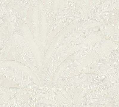 product image for Jungle Palm Leaves Textured Wallpaper in Cream by Versace Home 61