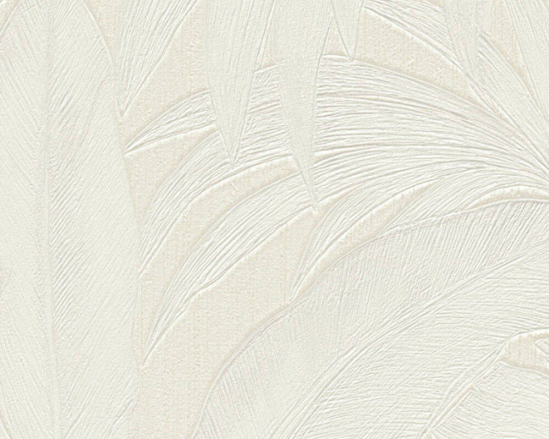 media image for Jungle Palm Leaves Textured Wallpaper in Cream from the Versace V Collection 229