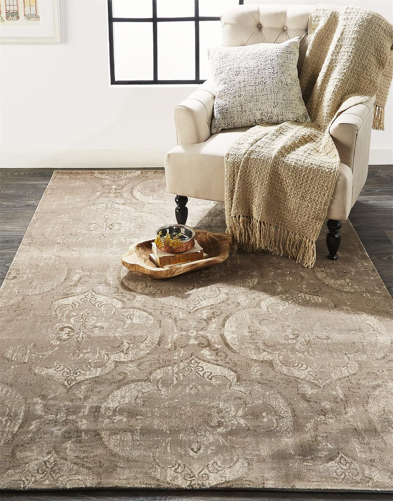 media image for Margaux Taupe and Cream Rug by BD Fine Roomscene Image 1 298