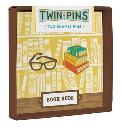 product image of Book Buds Twin Pins Two Enamel Pins By Chronicle Books 538