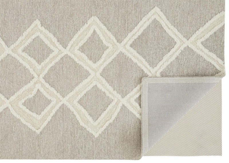 media image for Elika Hand Tufted Taupe and Ivory Rug by BD Fine Fold Image 1 261