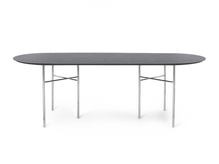 media image for Oval Mingle Table Top in Black Veneer 220 cm1 279