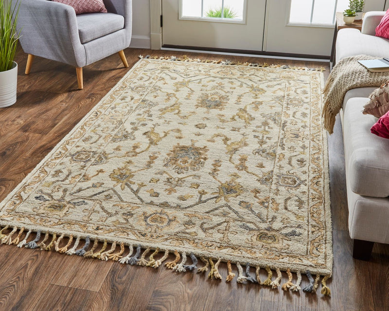 media image for Mansfield Ivory and Gold Rug by BD Fine Roomscene Image 1 299