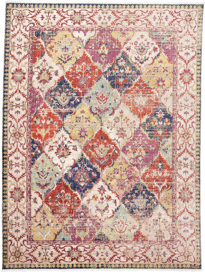 product image for Tessina Purple and Rust Rug by BD Fine Flatshot Image 1 6