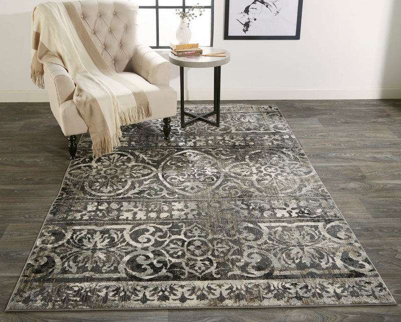 media image for Kiba Gray and Taupe Rug by BD Fine Roomscene Image 1 294