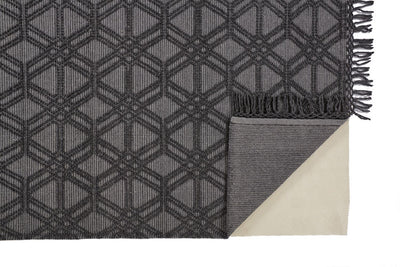 product image for Lavinda Hand Woven Gray and Black Rug by BD Fine Fold Image 1 2