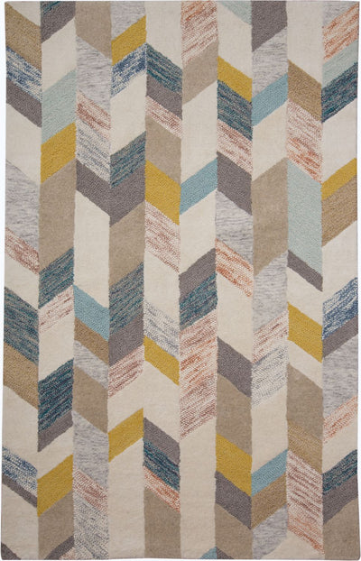 product image of Binada Hand Tufted Blue and Gold Rug by BD Fine Flatshot Image 1 583