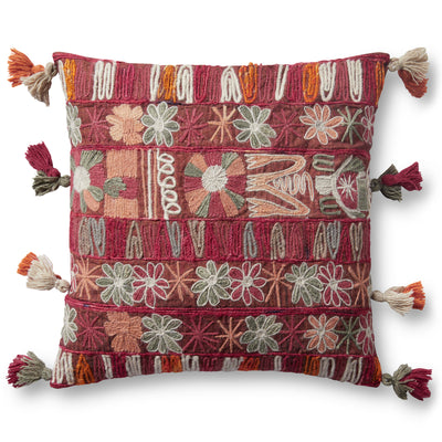 product image for Handcrafted Pink / Multi Pillow Flatshot Image 1 76