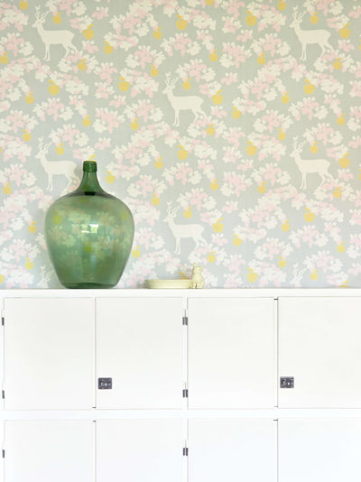 product image for Apple Garden Grey Wallpaper by Majvillan 85