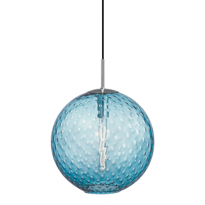 product image for hudson valley rousseau 1 light pendant blue glass 2015 2 63