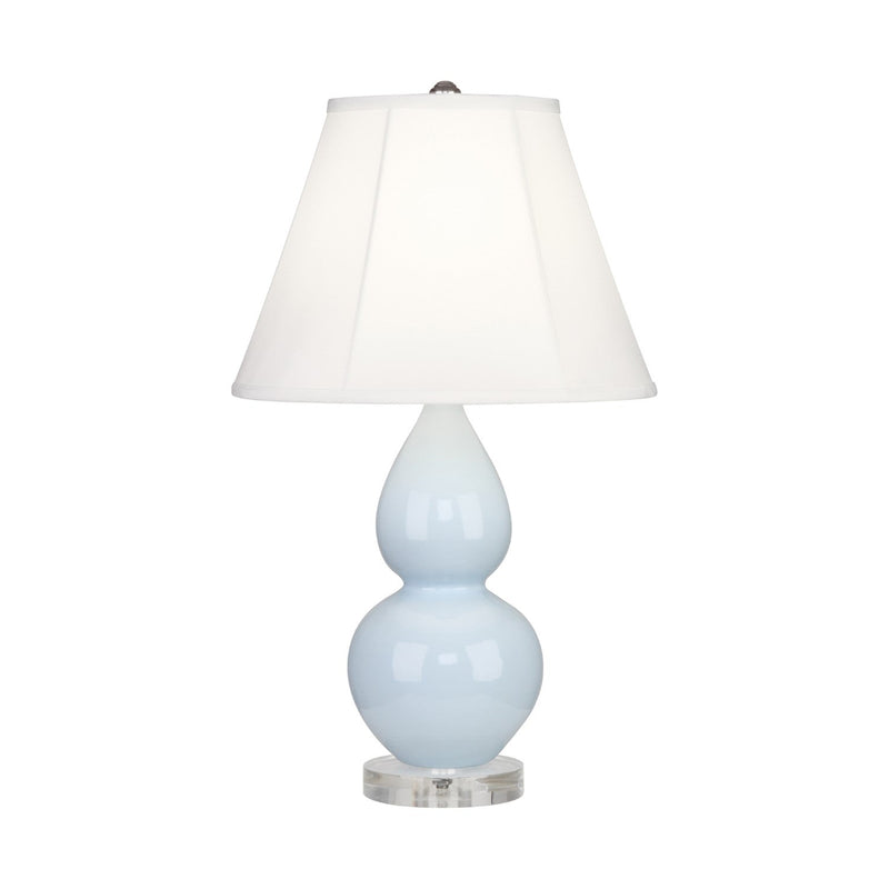 media image for baby blue glazed ceramic double gourd accent lamp by robert abbey ra 1689 7 222