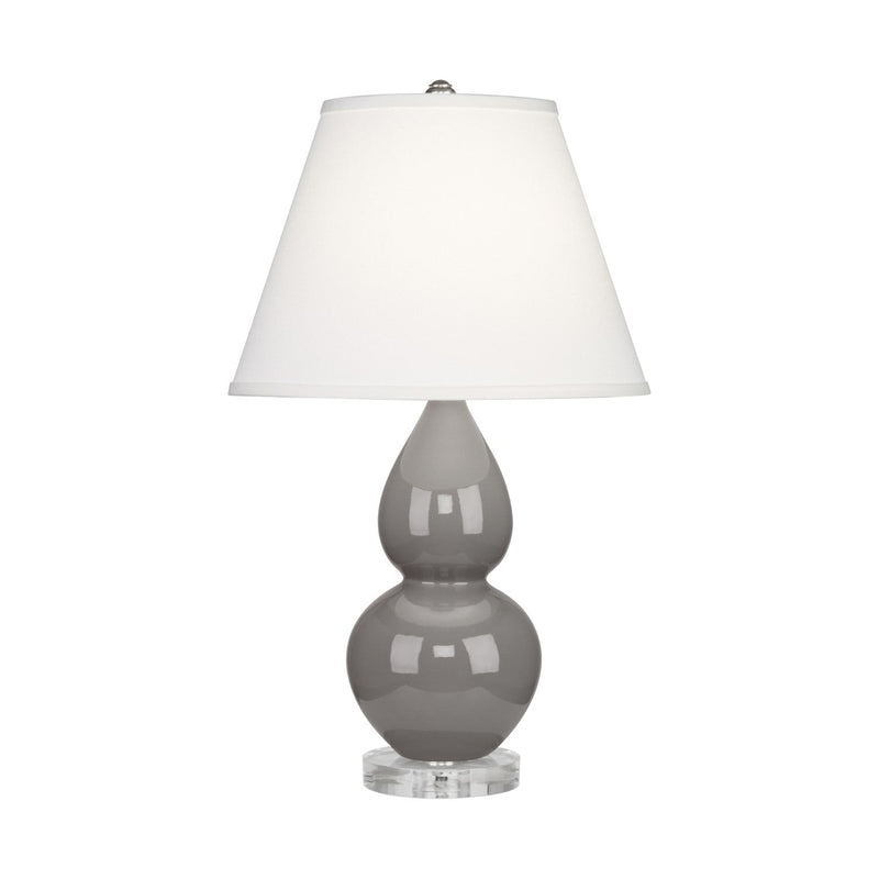 media image for smoky taupe glazed ceramic double gourd accent lamp by robert abbey ra 1768 8 223