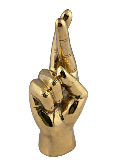 product image for fingers crossed sculpture in brass design by noir 2 54