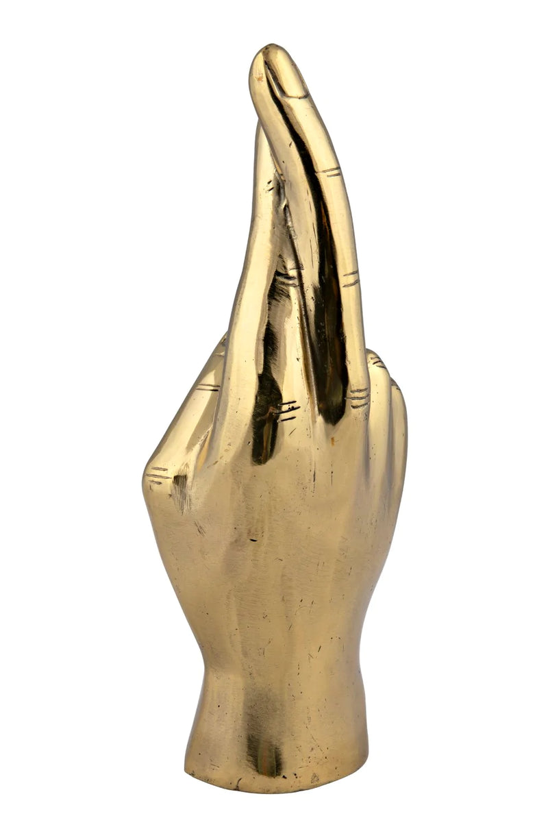 media image for fingers crossed sculpture in brass design by noir 3 23