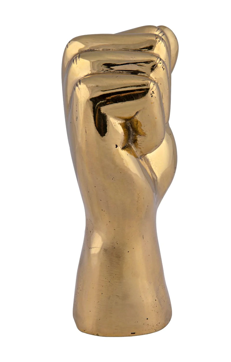 media image for the solidarity fist sculpture in brass design by noir 2 285