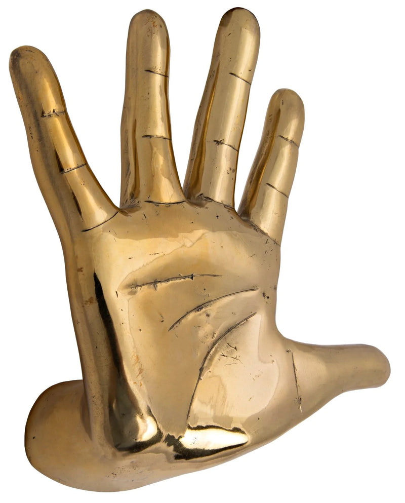 media image for hand on the wall sculpture in brass design by noir 1 21