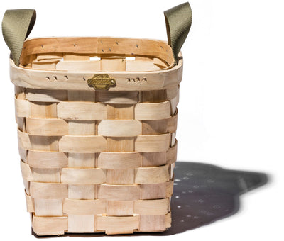 product image for wooden basket natural square design by puebco 1 6