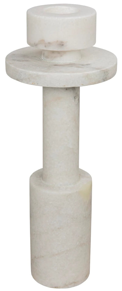product image of shine candle holder in white stone design by noir 1 550