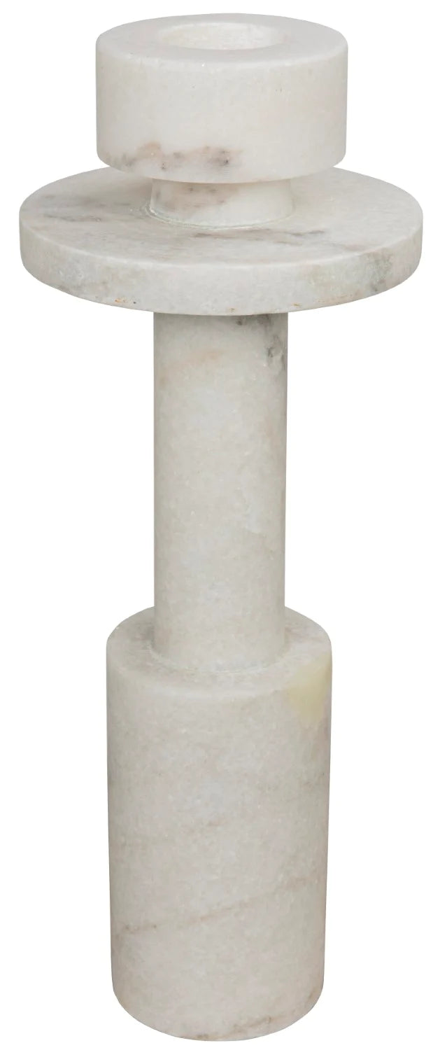 media image for shine candle holder in white stone design by noir 1 255