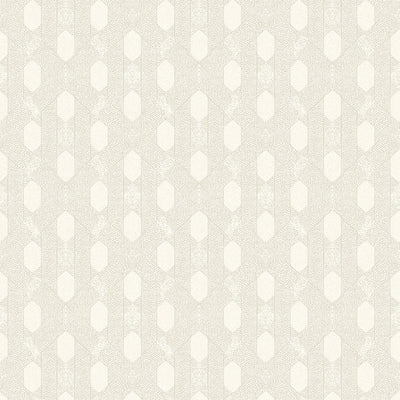 product image of Art Deco Style Geometric Motif Wallpaper in Cream/Grey/Metallic from the Absolutely Chic Collection by Galerie Wallcoverings 591