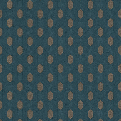 product image of Art Deco Style Geometric Motif Wallpaper in Beige/Blue/Brown from the Absolutely Chic Collection by Galerie Wallcoverings 533