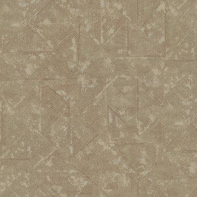 product image of sample distressed geometric motif wallpaper in beige brown metallic from the absolutely chic collection by galerie wallcoverings 1 50