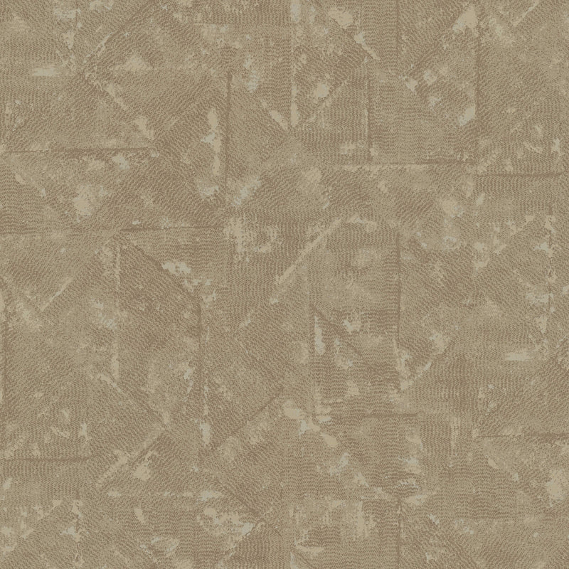 media image for sample distressed geometric motif wallpaper in beige brown metallic from the absolutely chic collection by galerie wallcoverings 1 217