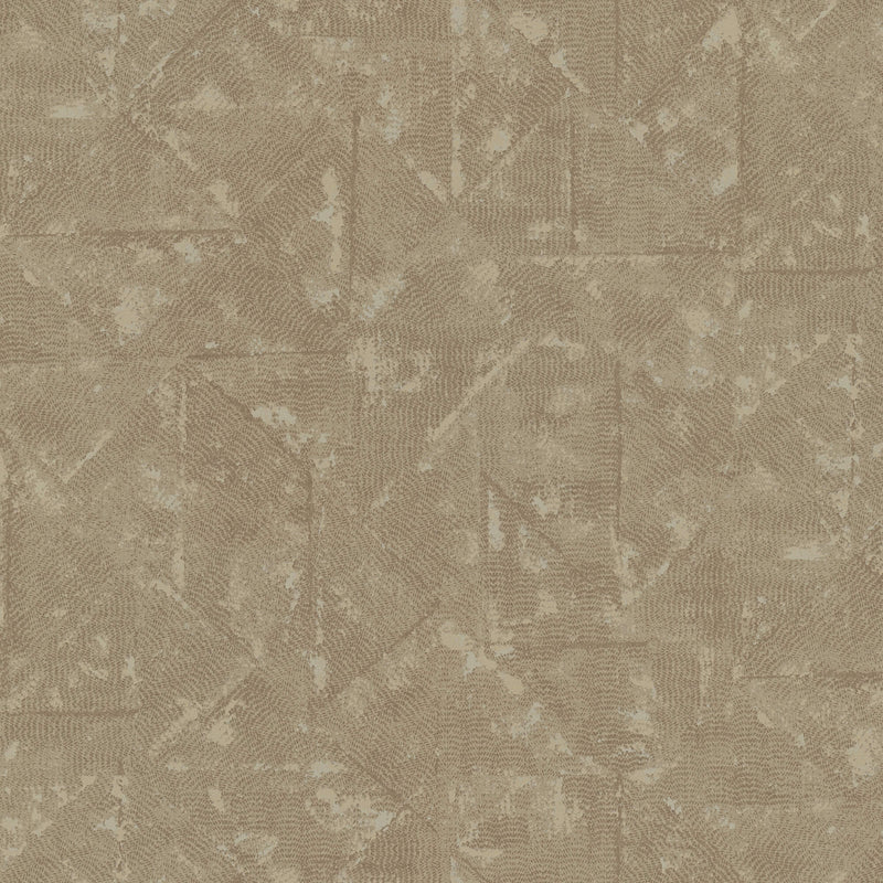 media image for sample distressed geometric motif wallpaper in beige brown metallic from the absolutely chic collection by galerie wallcoverings 1 214