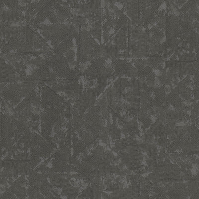 product image of sample distressed geometric motif wallpaper in dark grey metallic from the absolutely chic collection by galerie wallcoverings 1 534