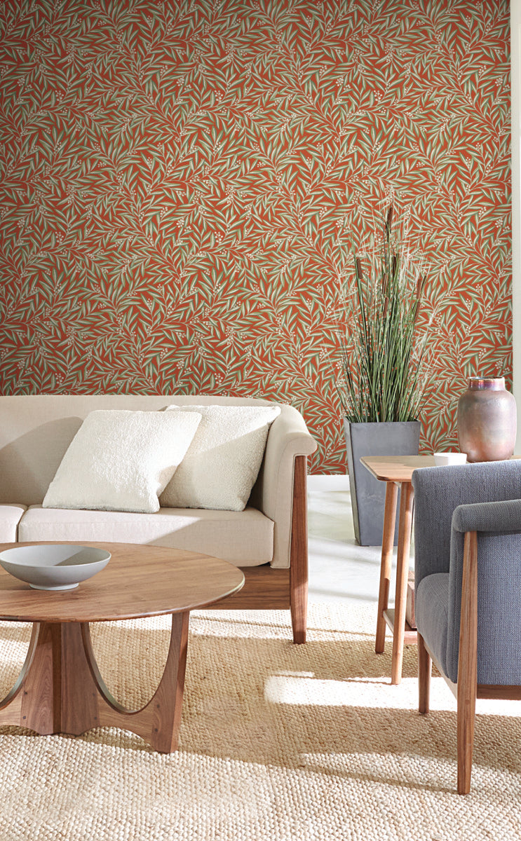 media image for Rowan Rust Wallpaper from the Arts and Crafts Collection by Ronald Redding 250