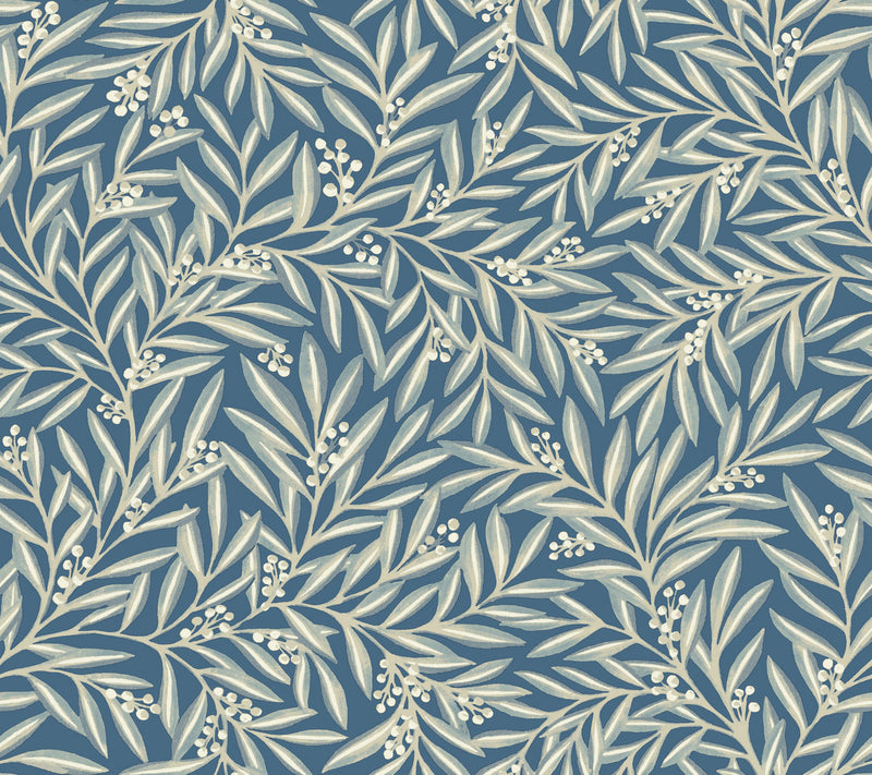 media image for Rowan Dusty Blue Wallpaper from the Arts and Crafts Collection by Ronald Redding 213