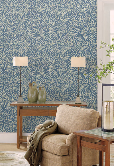 product image for Rowan Dusty Blue Wallpaper from the Arts and Crafts Collection by Ronald Redding 25