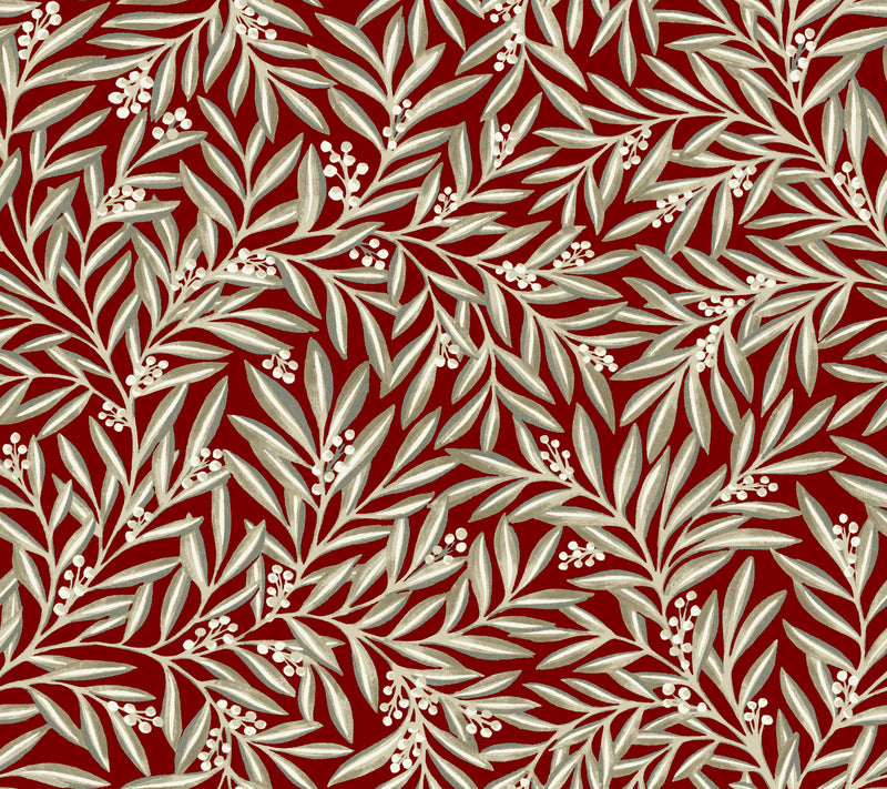 media image for sample rowan red wallpaper from the arts and crafts collection by ronald redding 1 216