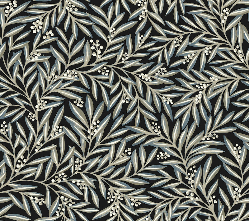 media image for Rowan Black Wallpaper from the Arts and Crafts Collection by Ronald Redding 226