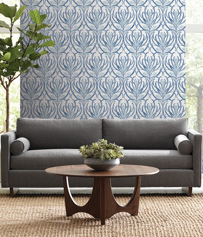 product image for Calluna White/Blue Wallpaper from the Arts and Crafts Collection by Ronald Redding 94