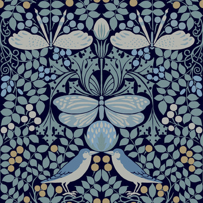 product image for Butterfly Garden Blues Wallpaper from the Arts and Crafts Collection by Ronald Redding 87