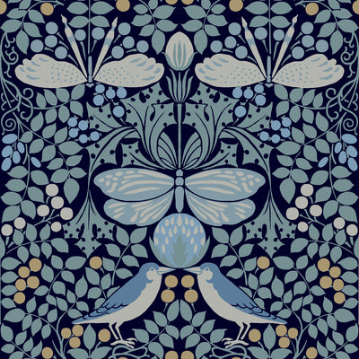 product image for Butterfly Garden Blues Wallpaper from the Arts and Crafts Collection by Ronald Redding 87