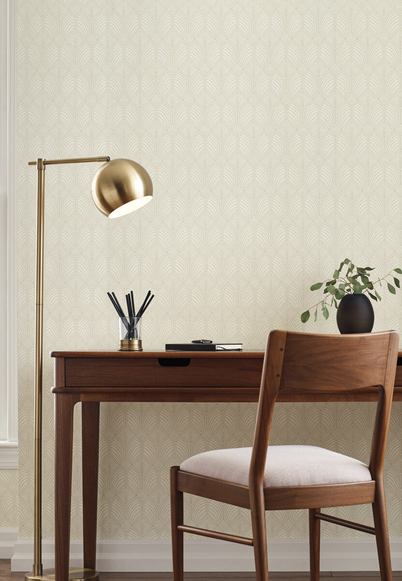 media image for Craftsman Light Beige Wallpaper from the Arts and Crafts Collection by Ronald Redding 28