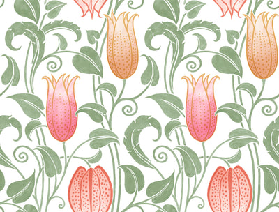 product image for Canterbury Bells White/Brights Wallpaper from the Arts and Crafts Collection by Ronald Redding 23