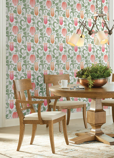 product image for Canterbury Bells White/Brights Wallpaper from the Arts and Crafts Collection by Ronald Redding 89