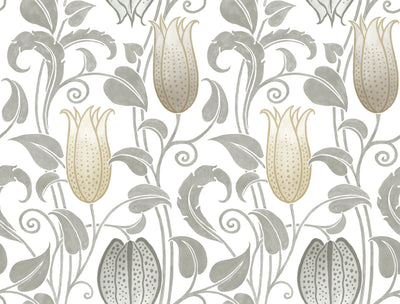 product image of sample canterbury bells neutrals wallpaper from the arts and crafts collection by ronald redding 1 515